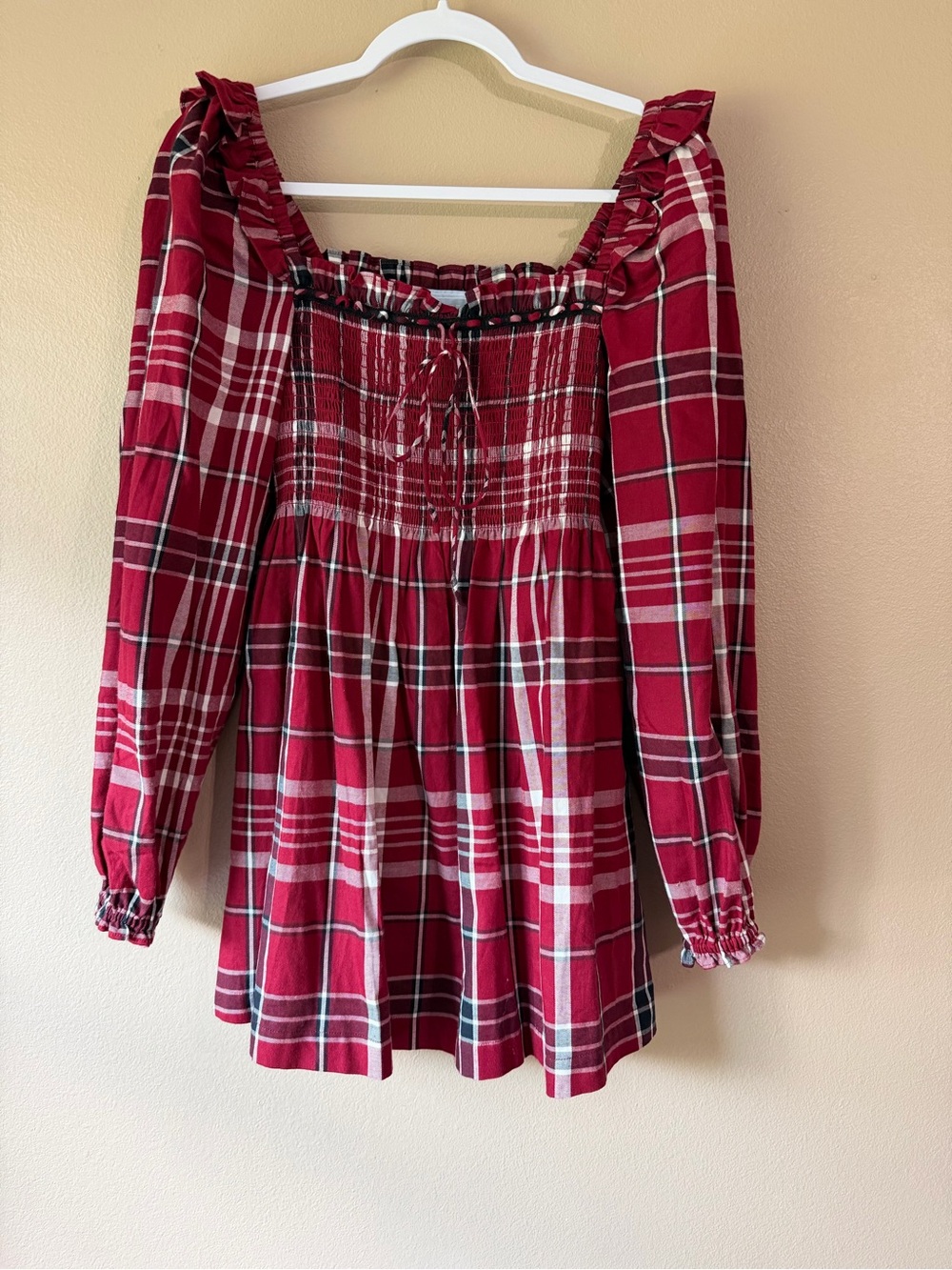 Hill House The Long Sleeve Scarlett Mini Nap Dress Small - Picture 3 of 7